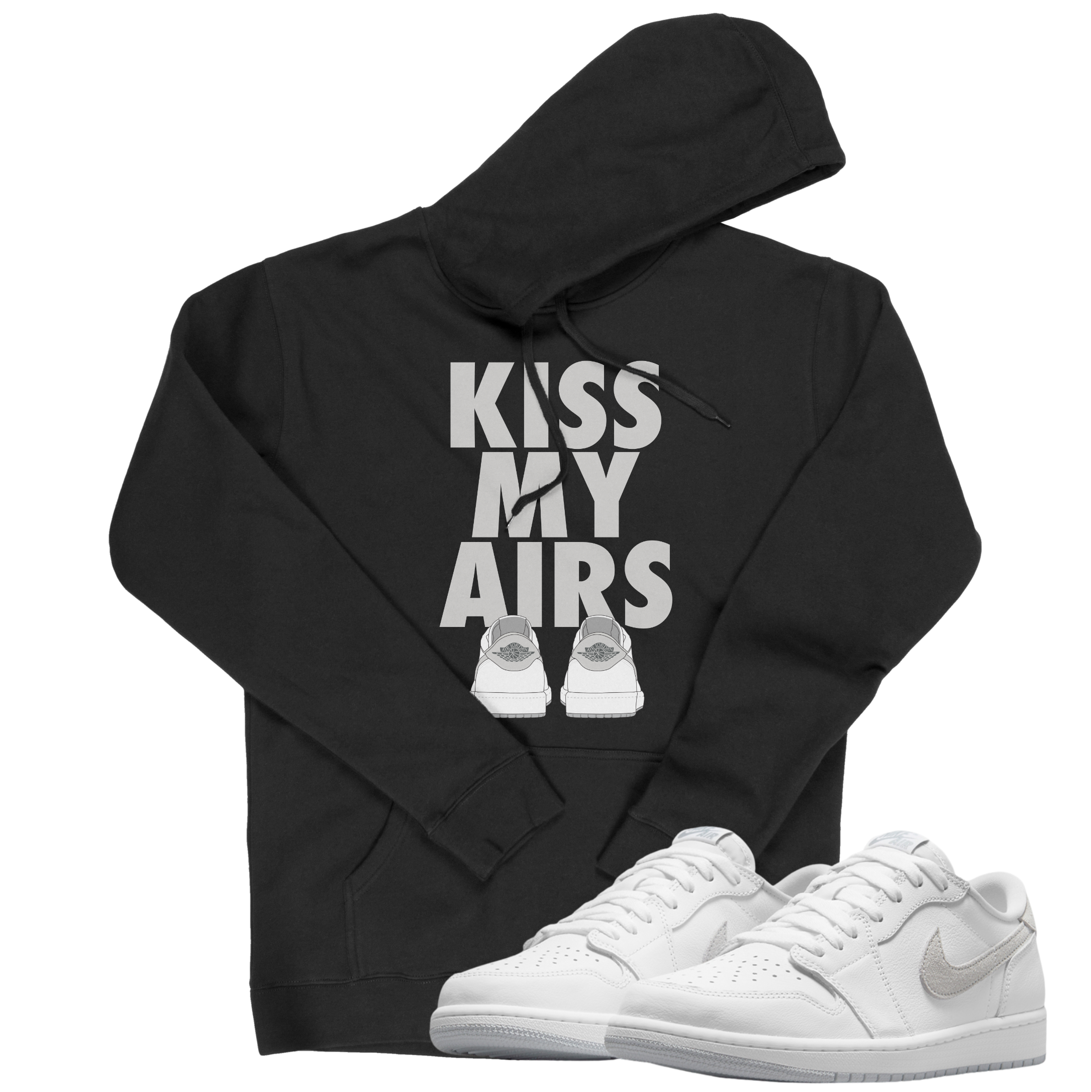 Air Jordan 1 Low Neutral Grey I Kiss My Airs Hoodie | Air Jordan 1 | Sneaker Match | Jordan Matching Outfits