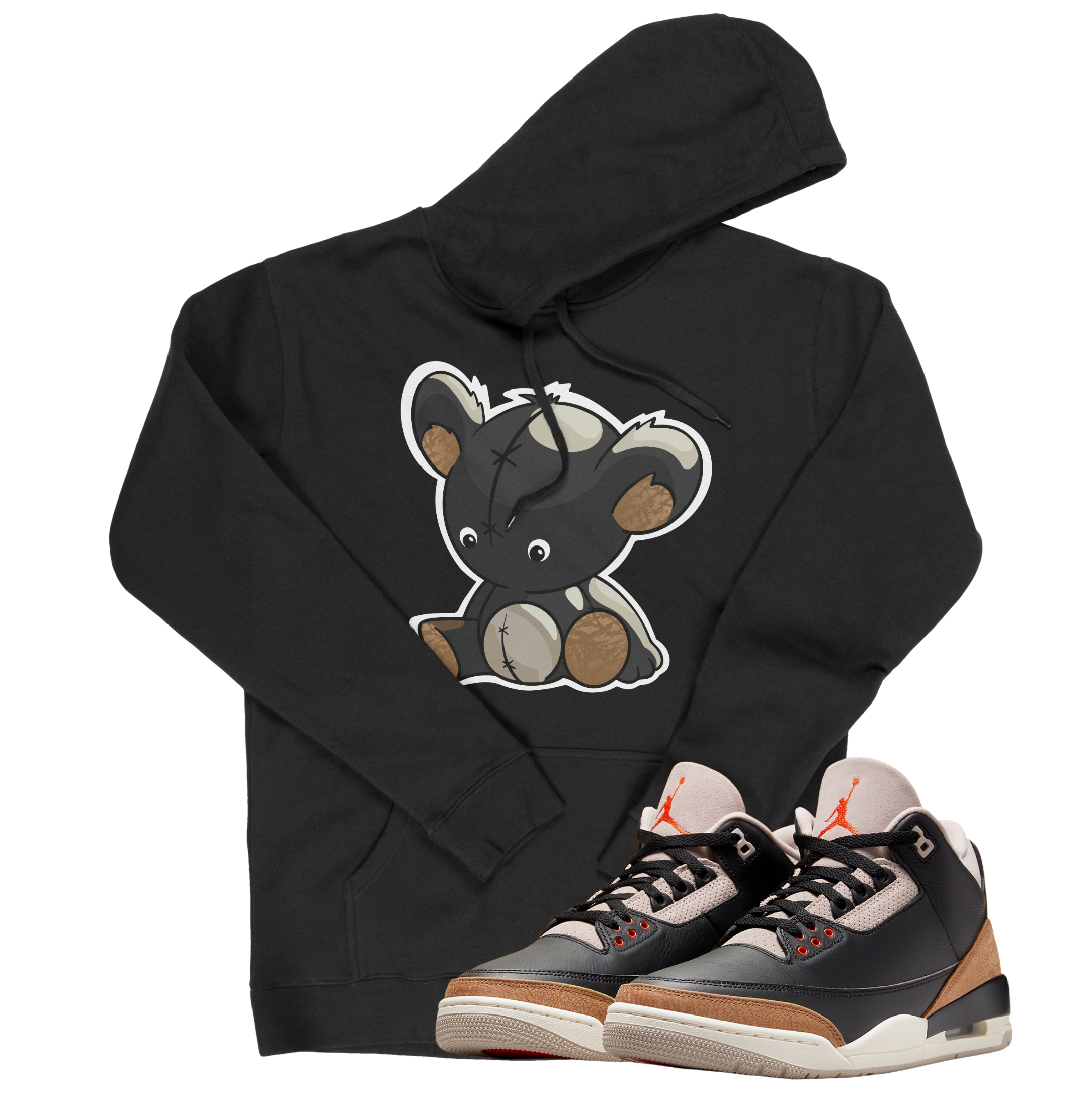 Air Jordan 3 Desert Elephant I Bear Hoodie | Air Jordan 3 Desert Elephant | Sneaker Match | Jordan Matching Outfits