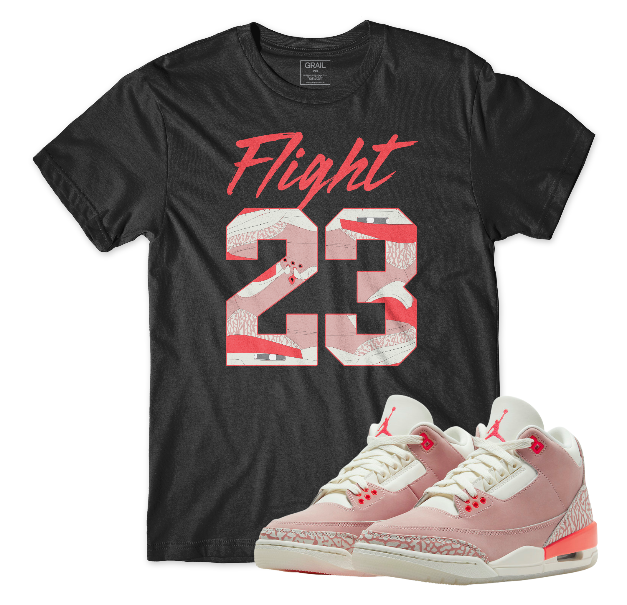 Air jordan 3 Rust Pink I Flight 23 Tee | Air Jordan 3 | Sneaker Match | Jordan Matching Outfits