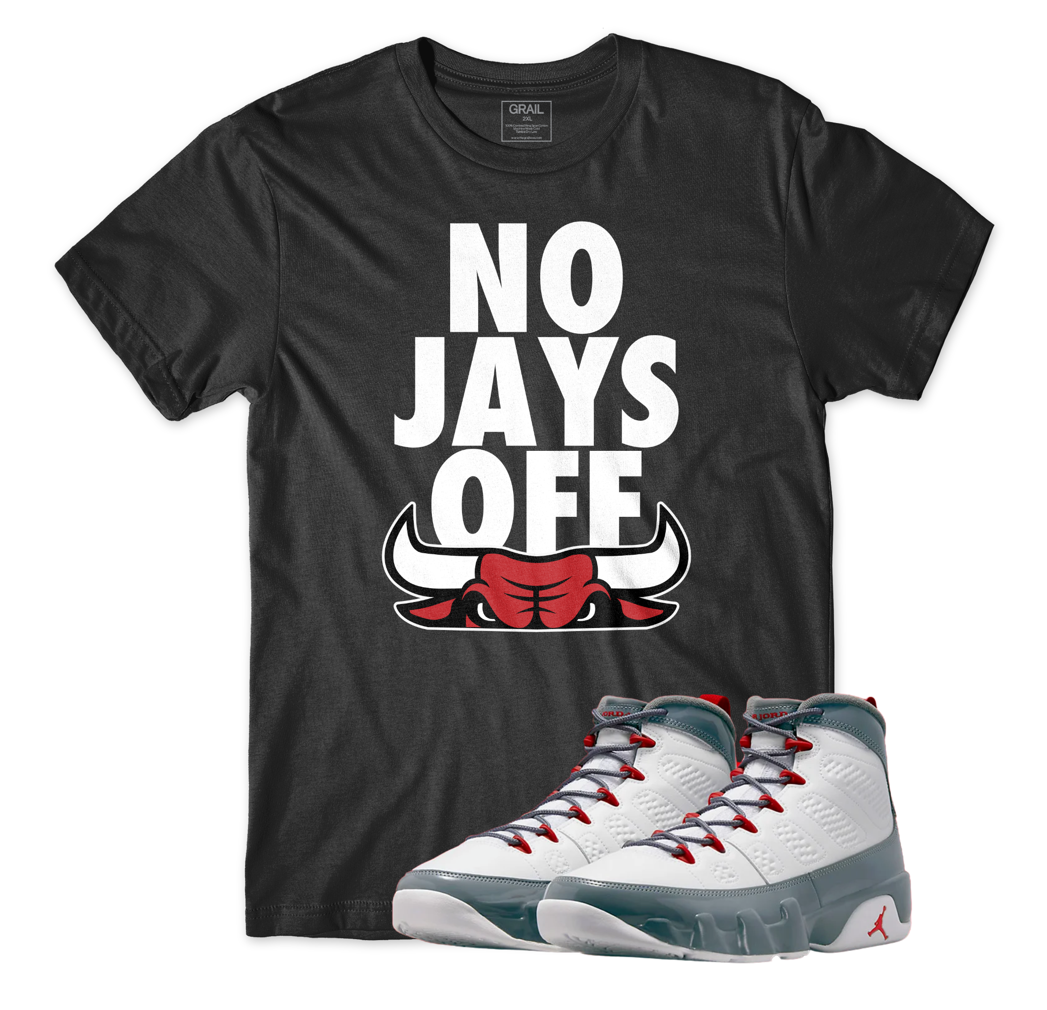 Air Jordan 9 Fire Red I No Jays Off T-Shirt | Air Jordan 9 Fire Red | Sneaker Match | Jordan Matching Outfits