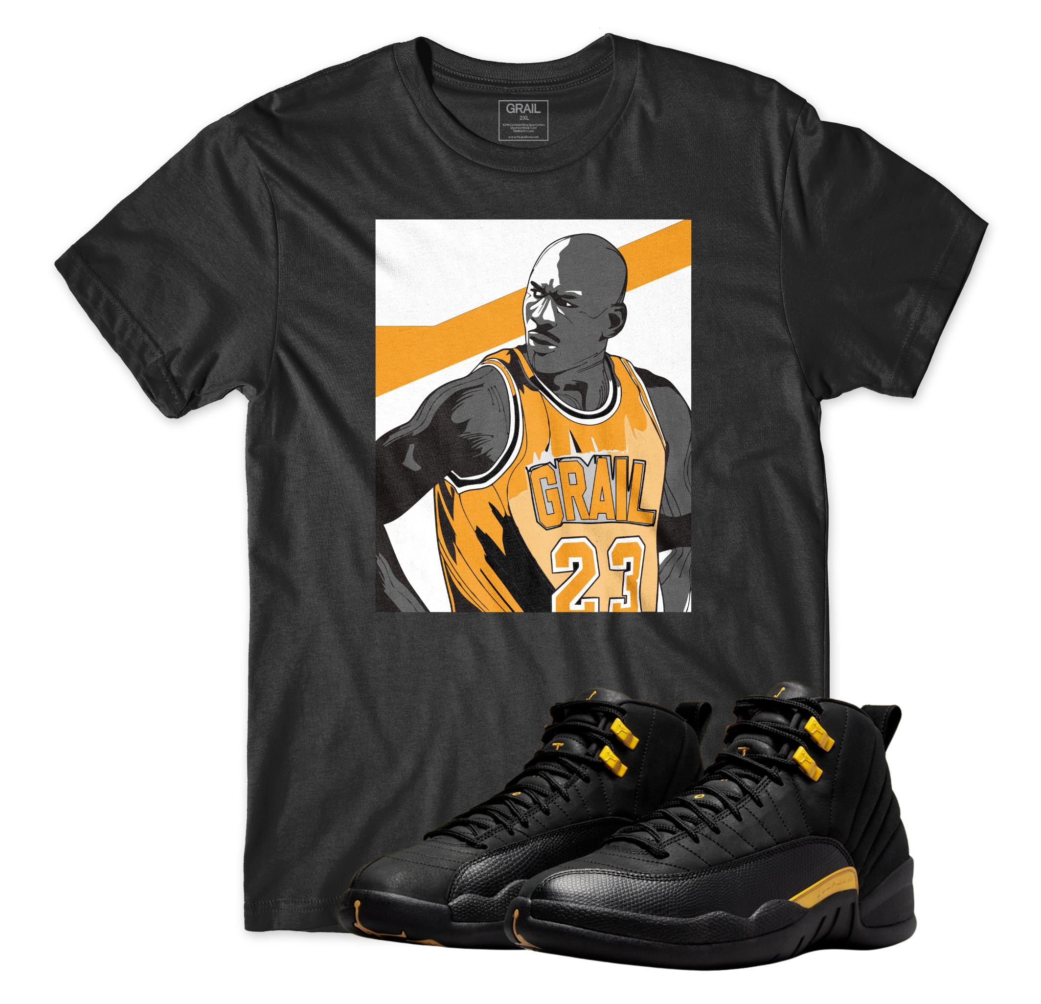 Air Jordan 12 Black Taxi I The Stare T-Shirt | Air Jordan 12 Black Taxi | Sneaker Match | Jordan Matching Outfits