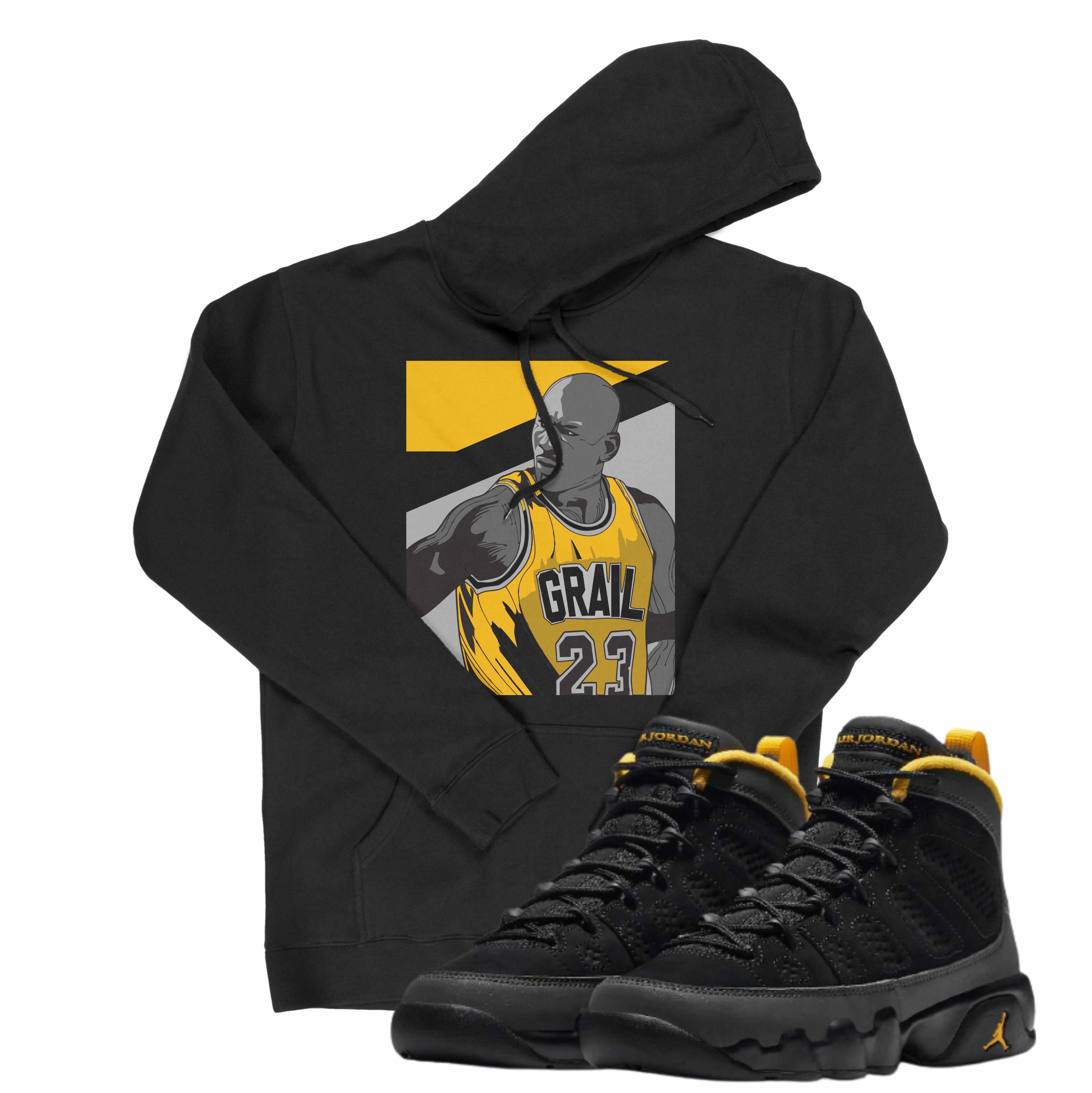 Air Jordan 9 University Gold I The Stare Hoodie | Air Jordan 1 | Sneaker Match | Jordan Matching Outfits
