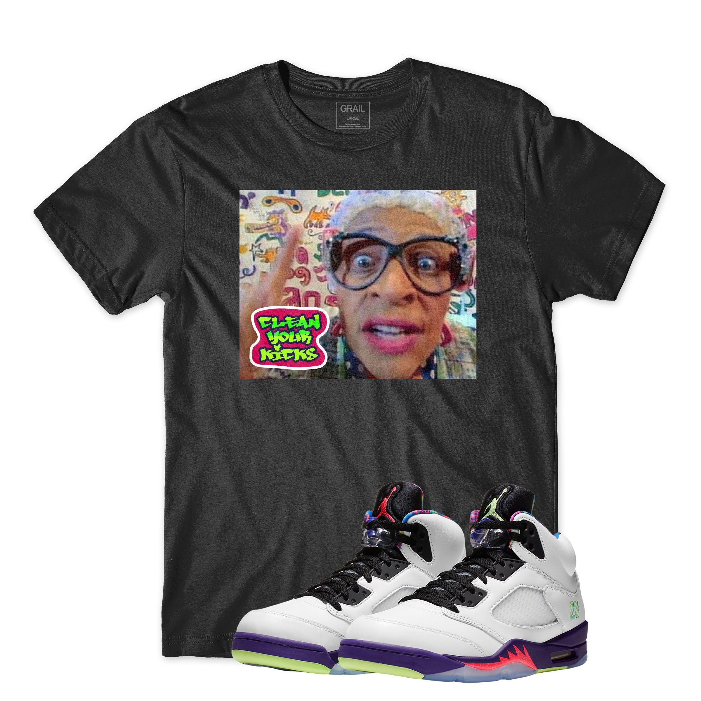 Air Jordan 5 Alt Bel Air | Clean Your Kicks Tee | Air Jordan 5 | Sneaker Match | Jordan Matching Outfits