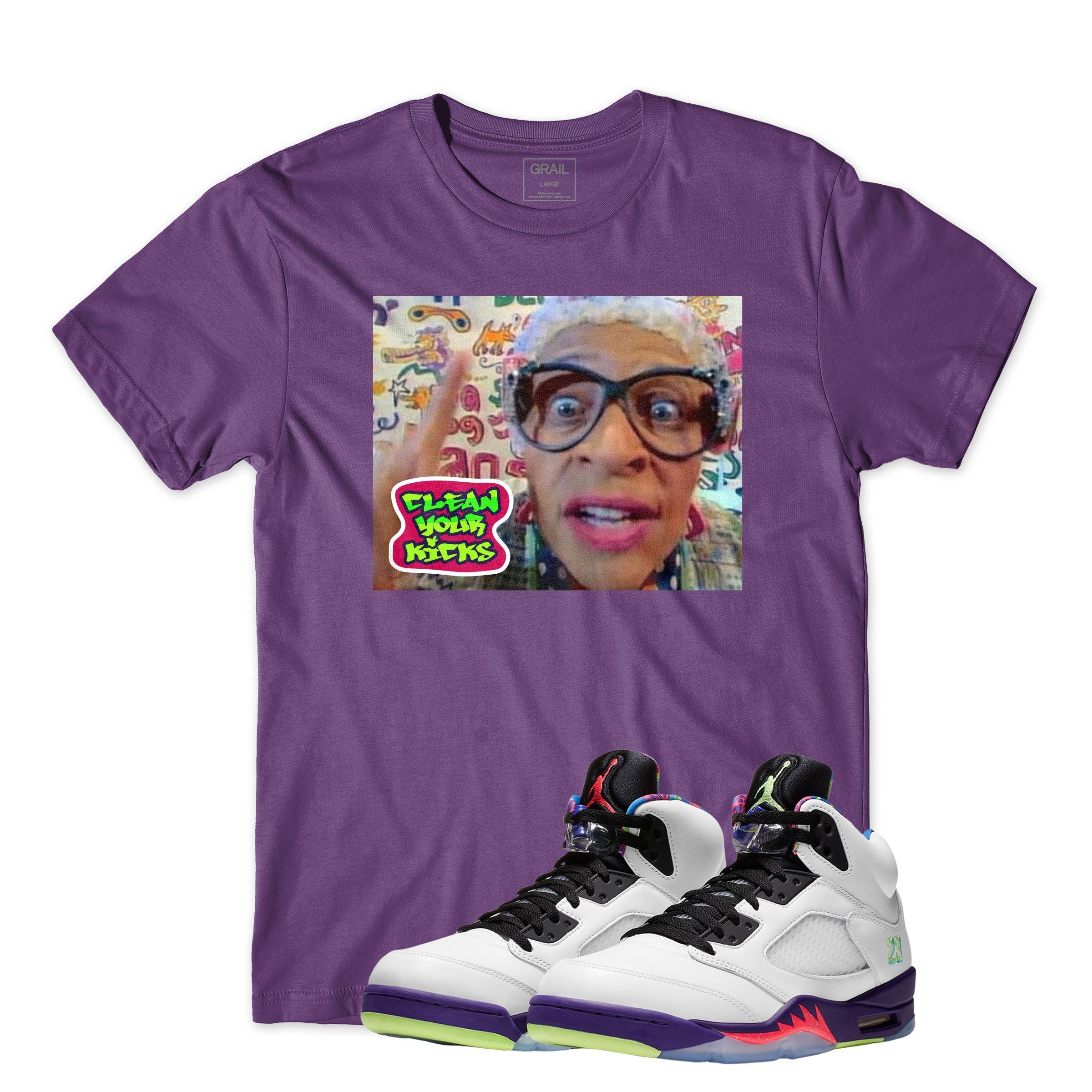 Air Jordan 5 Alt Bel Air | Clean Your Kicks Tee | Air Jordan 5 | Sneaker Match | Jordan Matching Outfits