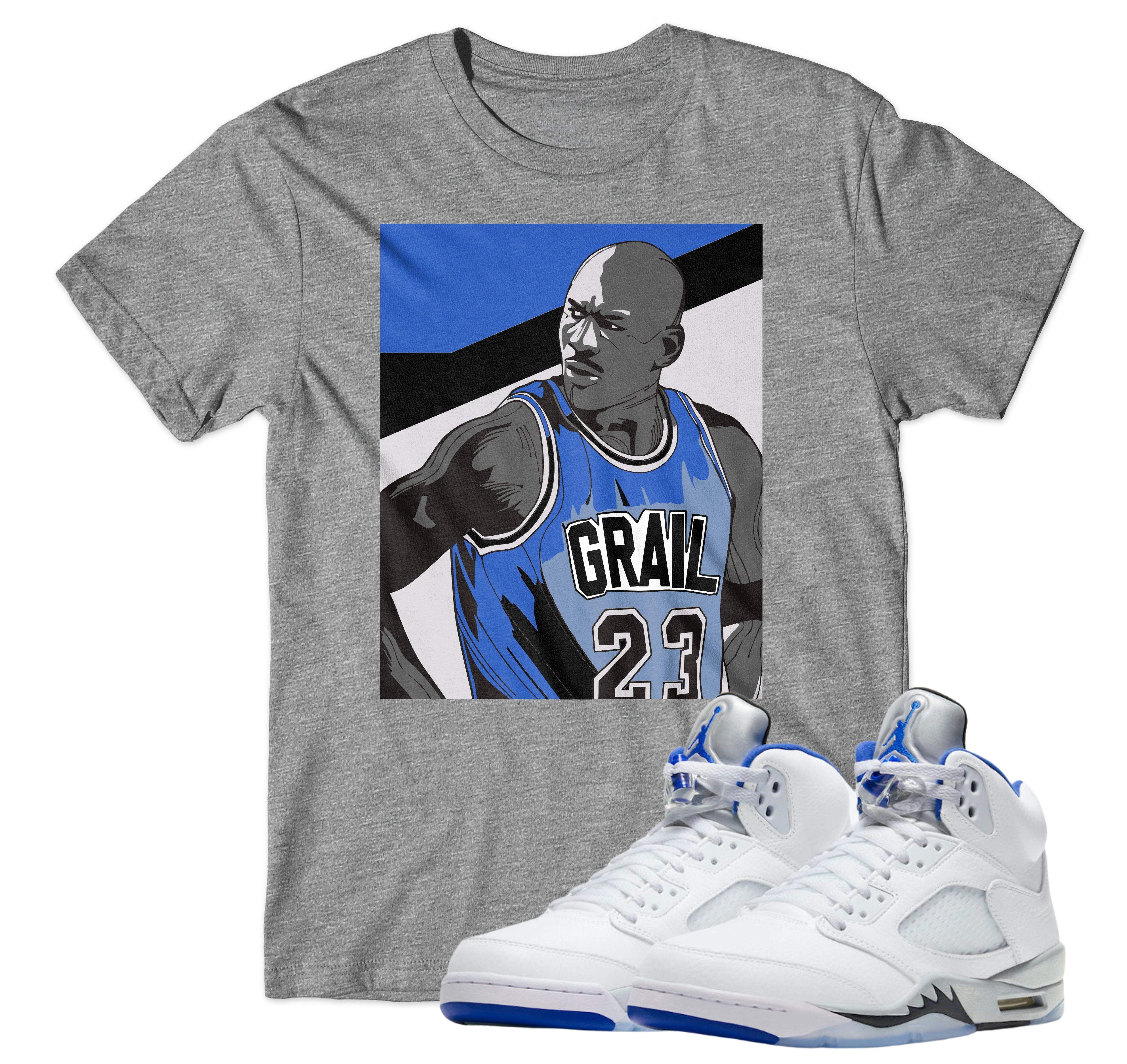 Air Jordan 5 Stealth I The Stare T-Shirt | Air Jordan 5 | Sneaker Match | Jordan Matching Outfits