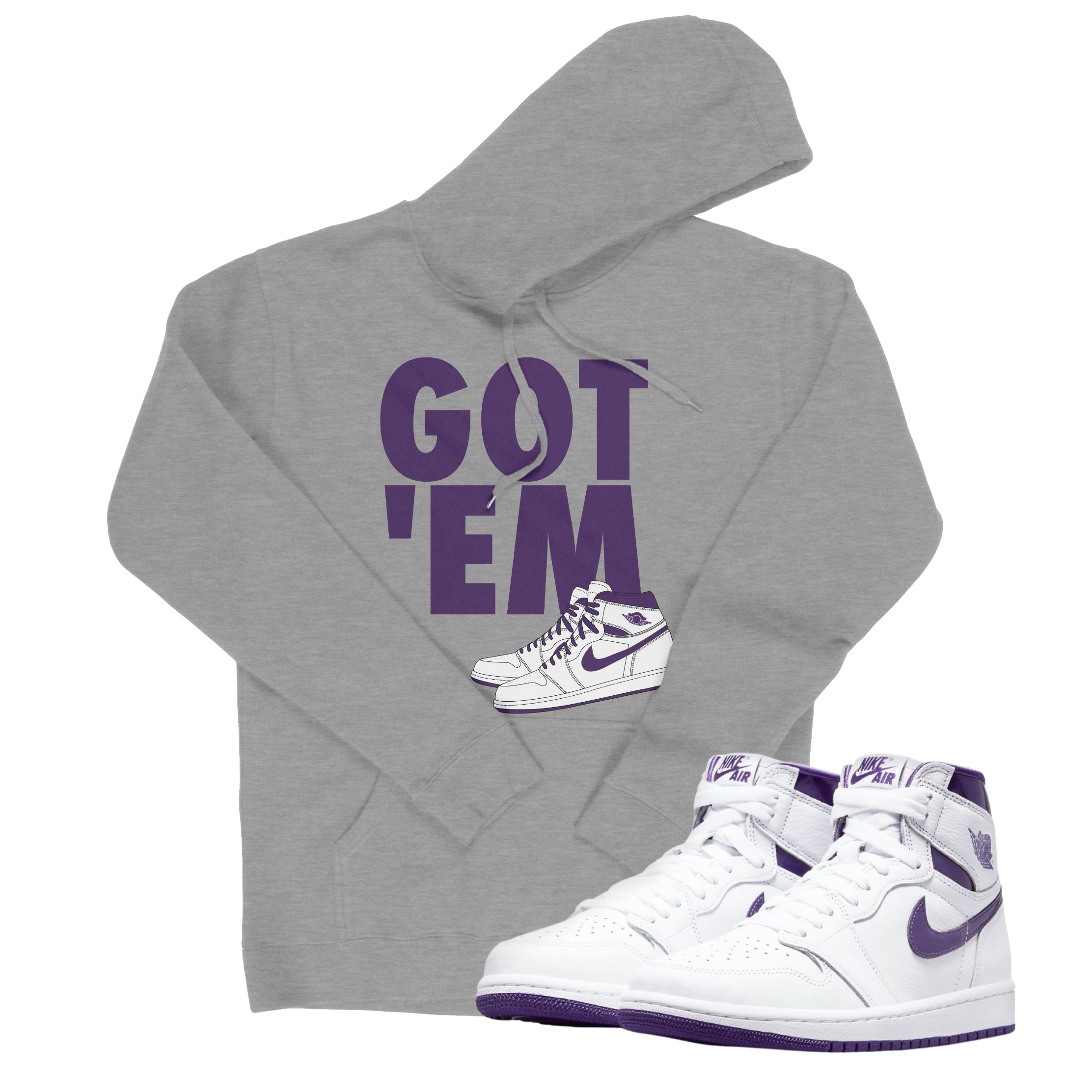 Court purple best sale jordan 1 hoodie