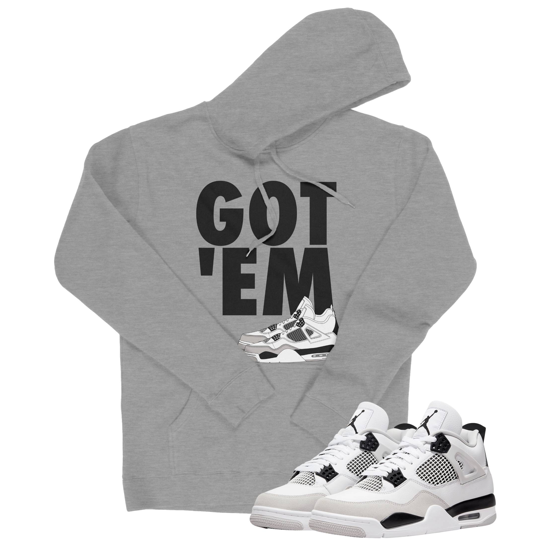 Air Jordan 4 Military Black I Got Em Hoodie | Air Jordan 4 Military Black | Sneaker Match | Jordan Matching Outfits