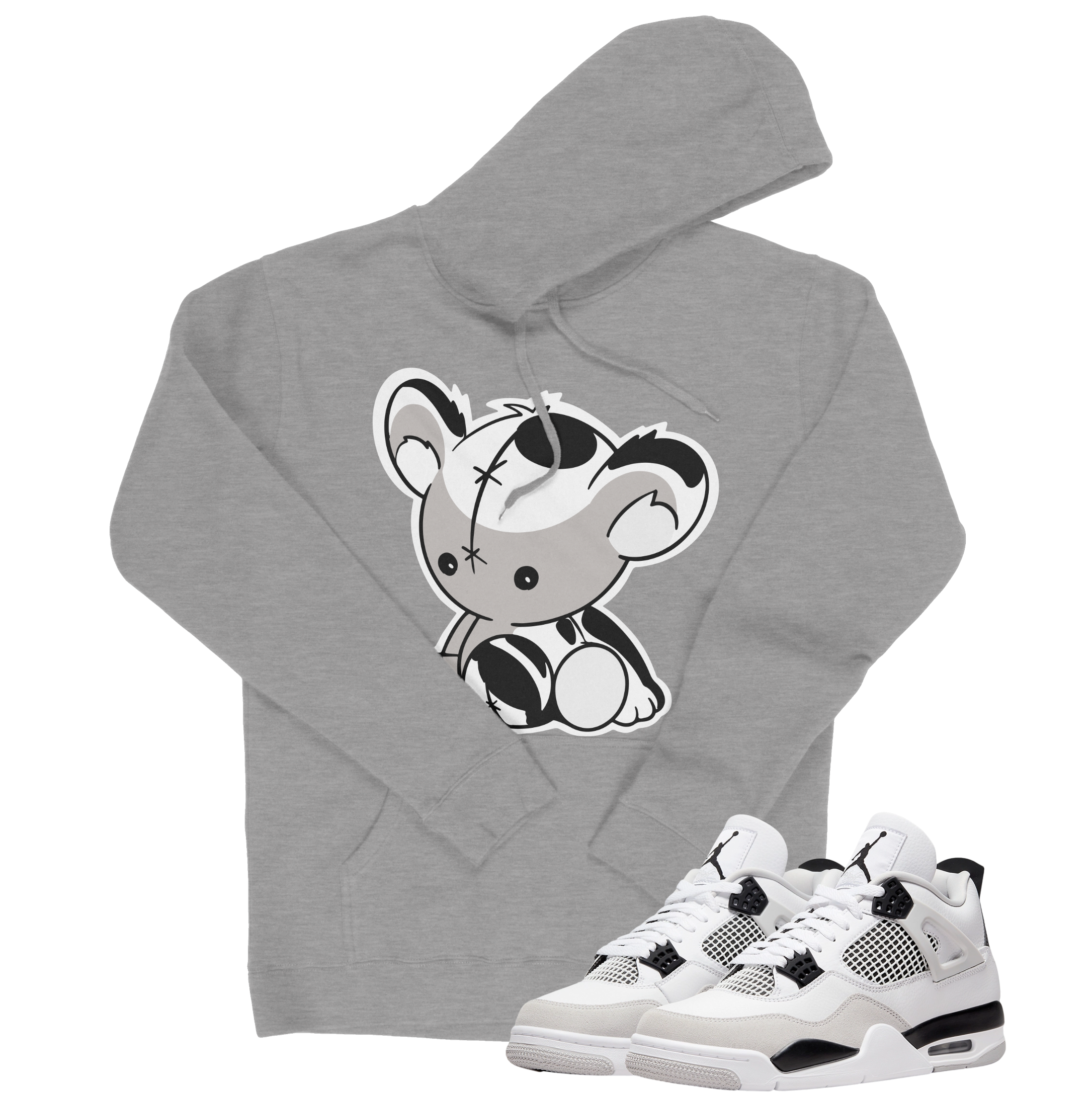 Air Jordan 4 Military Black I Bear Hoodie | Air Jordan 4 Military Black | Sneaker Match | Jordan Matching Outfits