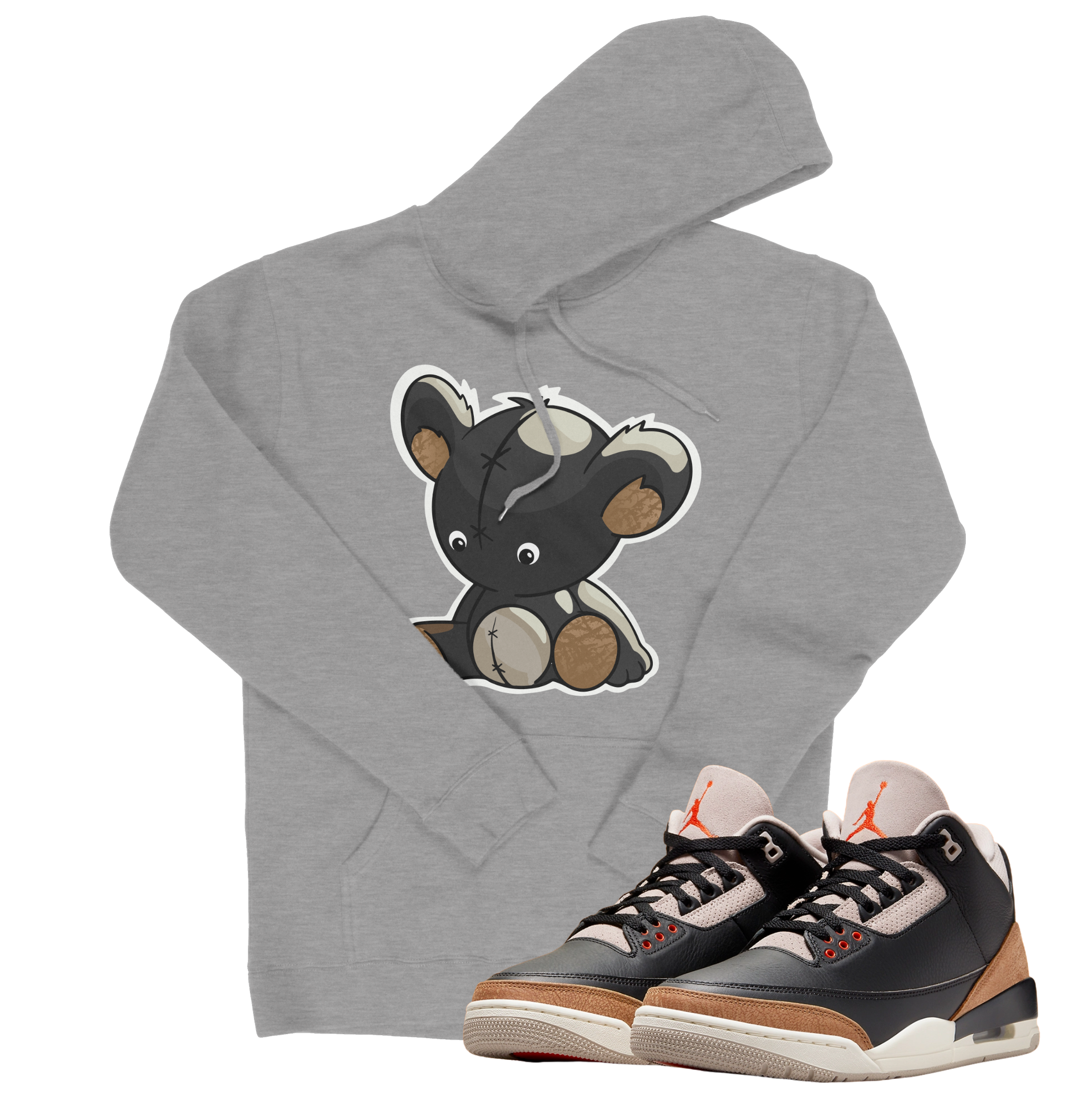 Air Jordan 3 Desert Elephant I Bear Hoodie | Air Jordan 3 Desert Elephant | Sneaker Match | Jordan Matching Outfits