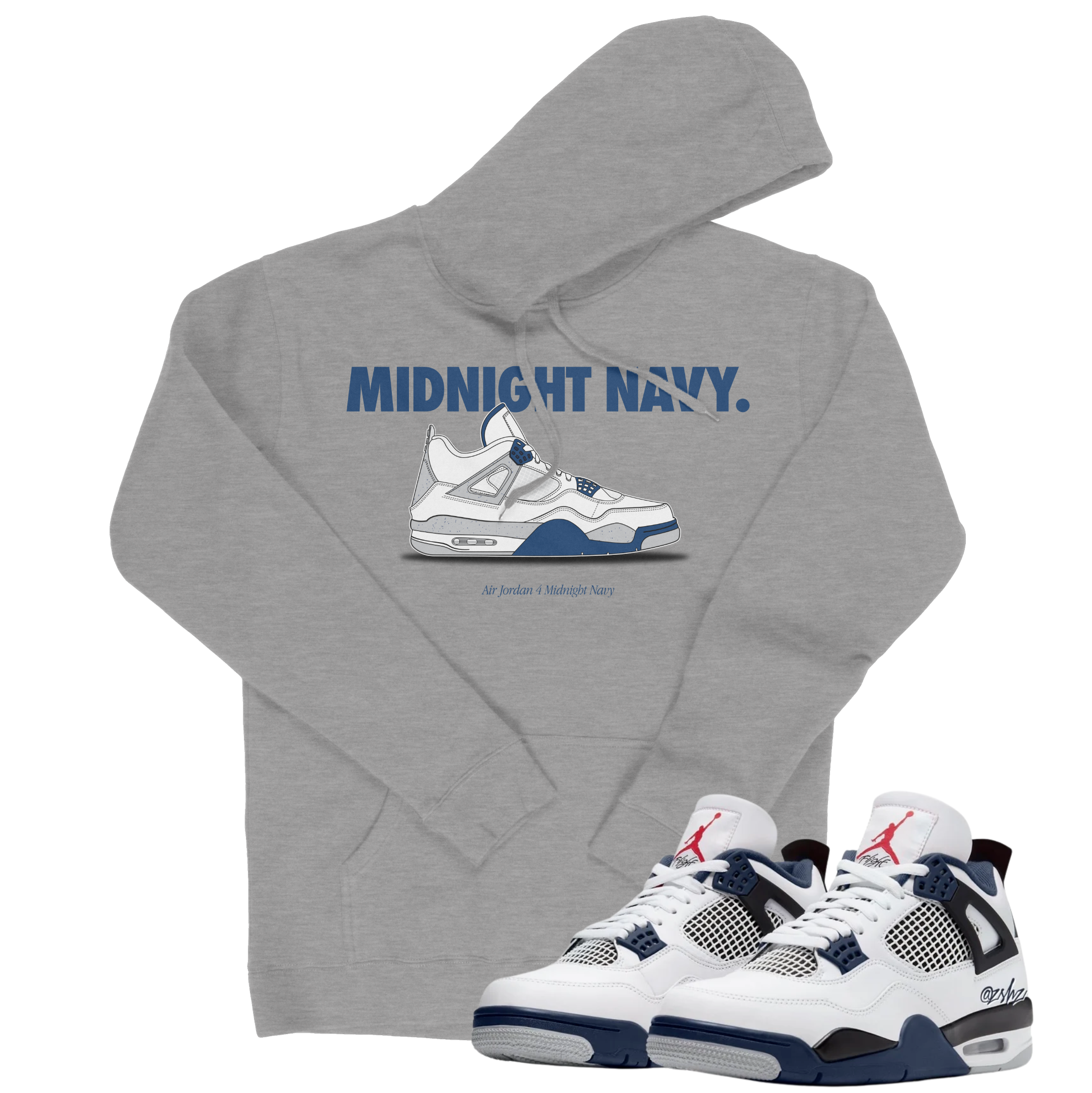 Air Jordan 4 Midnight Navy I Nickname Hoodie | Air Jordan 4 Midnight Navy | Sneaker Match | Jordan Matching Outfits