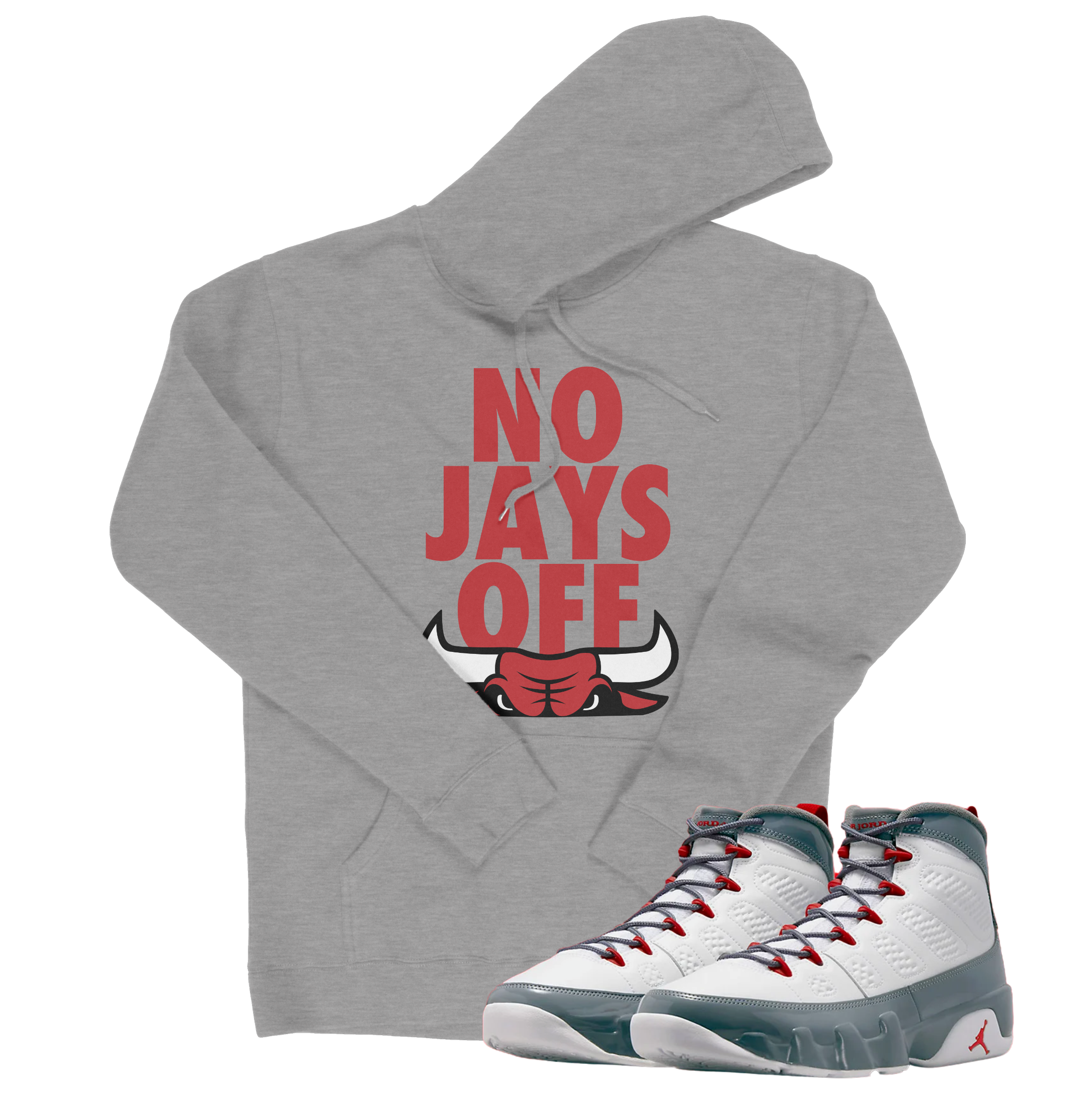 Air Jordan 9 Fire Red I No Jays Off Hoodie | Air Jordan 9 Fire Red | Sneaker Match | Jordan Matching Outfits