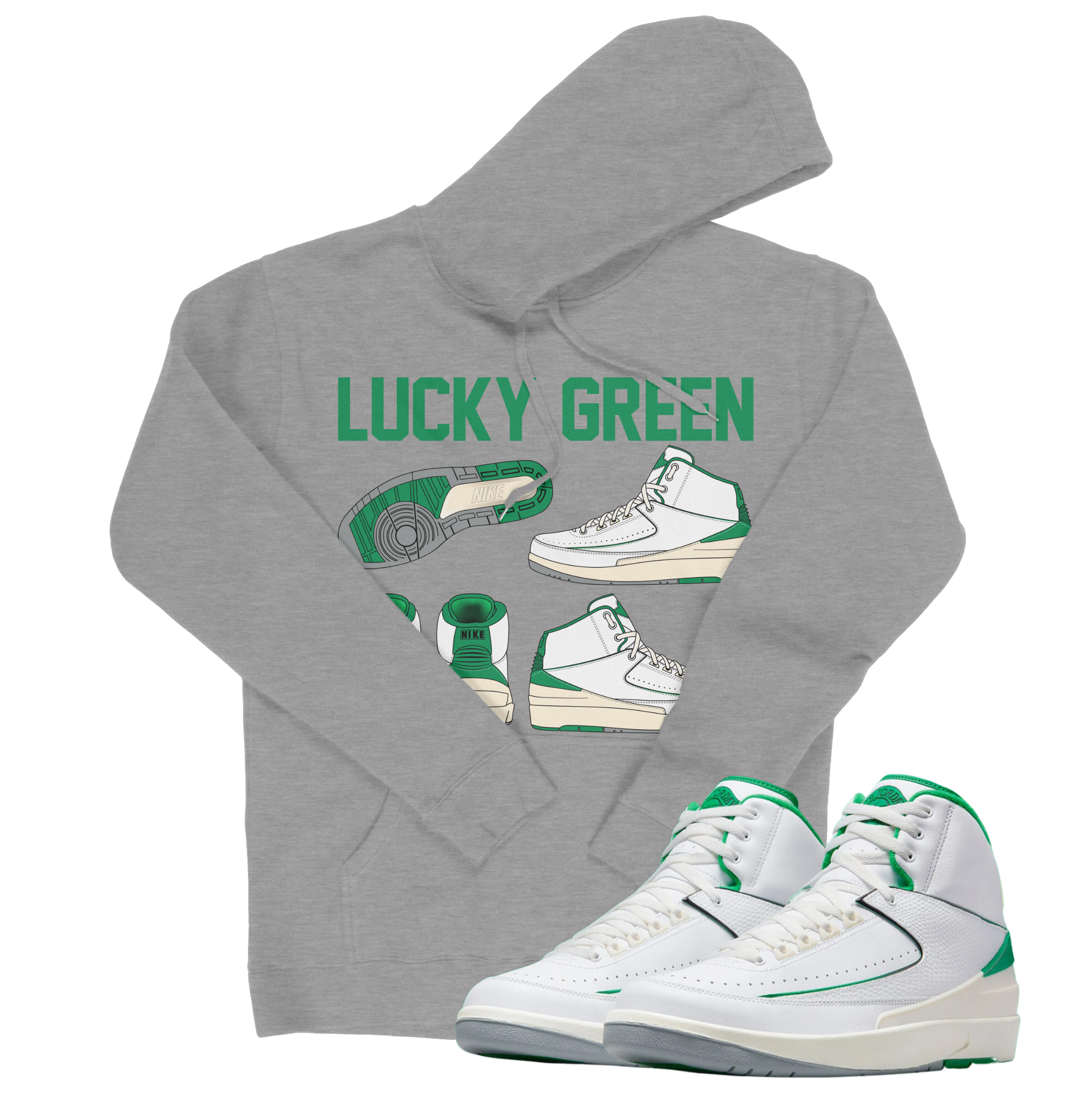 Jordan 13 discount lucky green hoodie