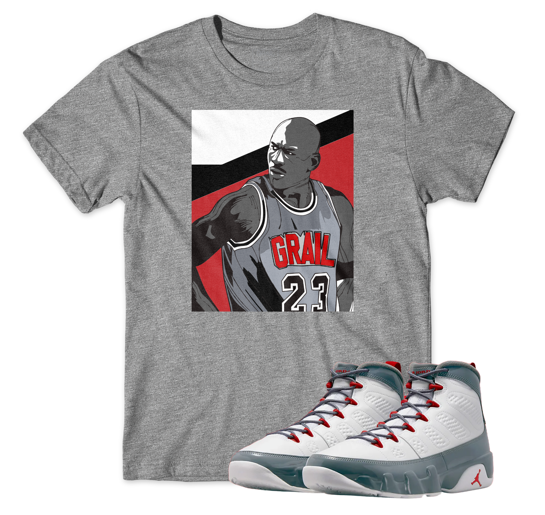 Air Jordan 9 Fire Red I The Stare T-Shirt | Air Jordan 9 Fire Red | Sneaker Match | Jordan Matching Outfits