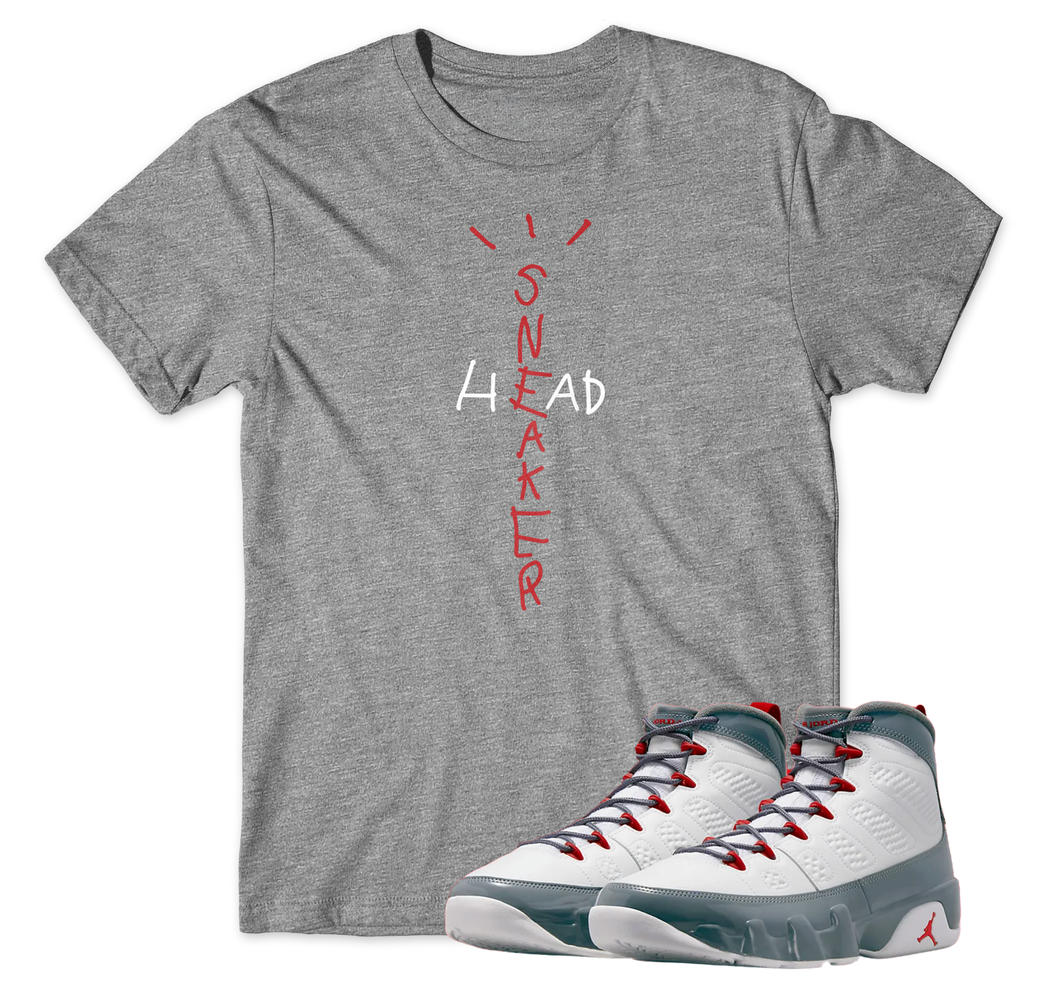 Air Jordan 9 Fire Red I Sneaker Head T-Shirt | Air Jordan 9 Fire Red | Sneaker Match | Jordan Matching Outfits