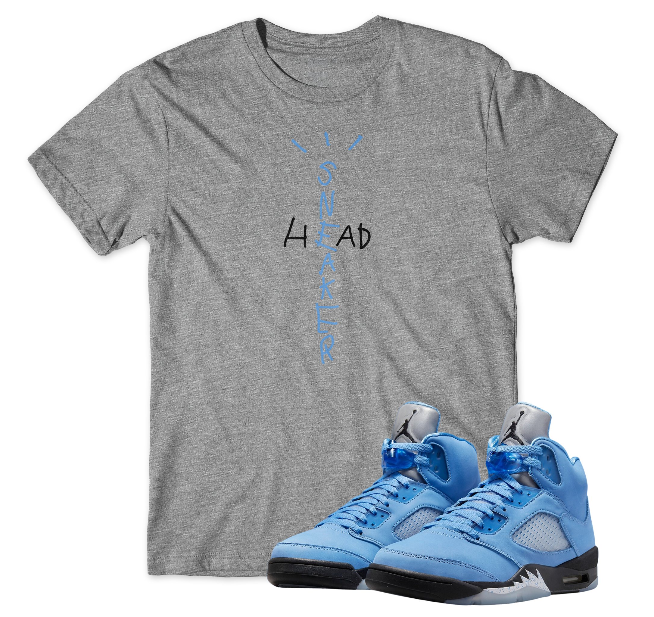 Air Jordan 5 UNC I Sneaker Head T-Shirt