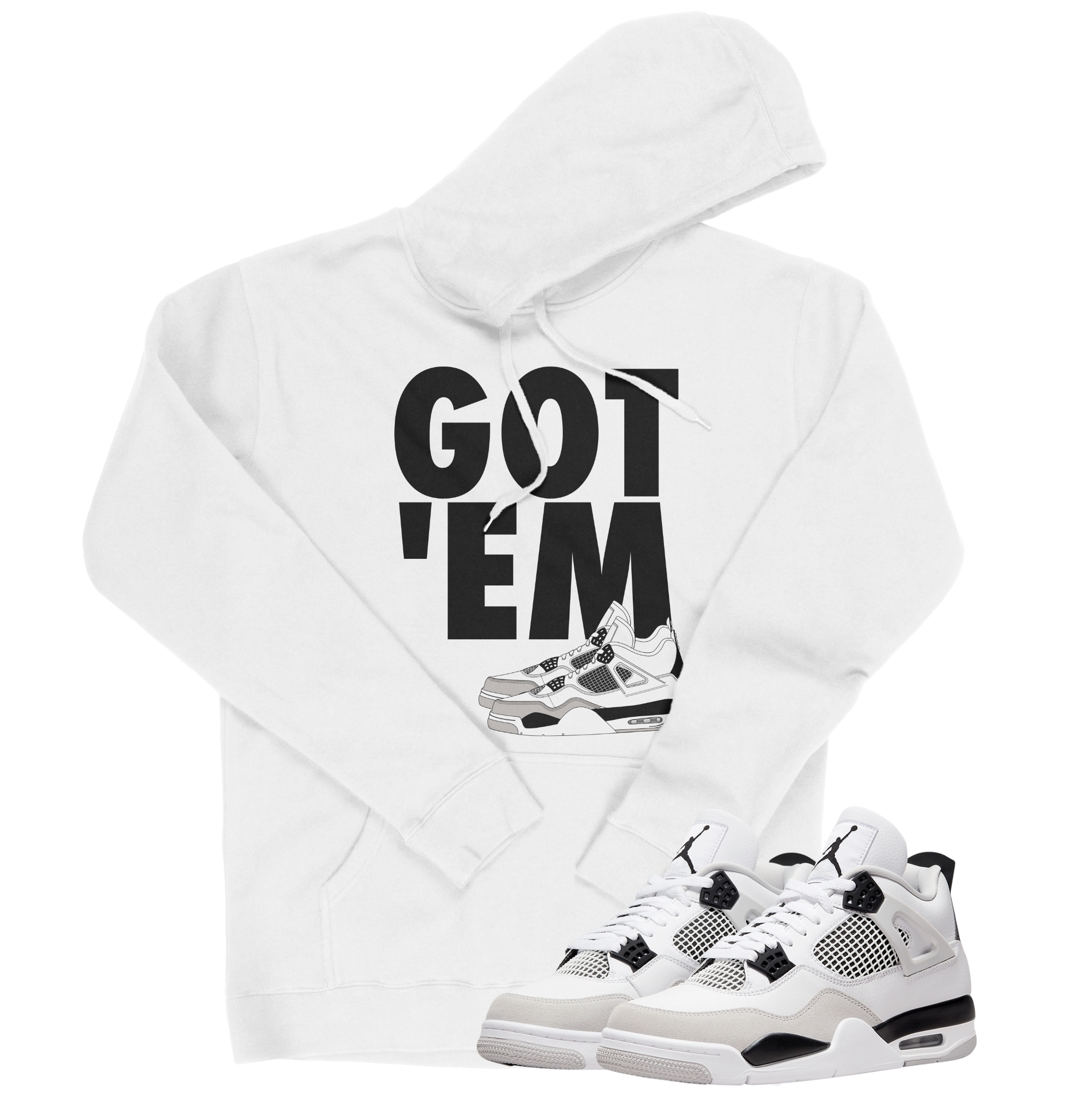 Air Jordan 4 Military Black I Got Em Hoodie | Air Jordan 4 Military Black | Sneaker Match | Jordan Matching Outfits