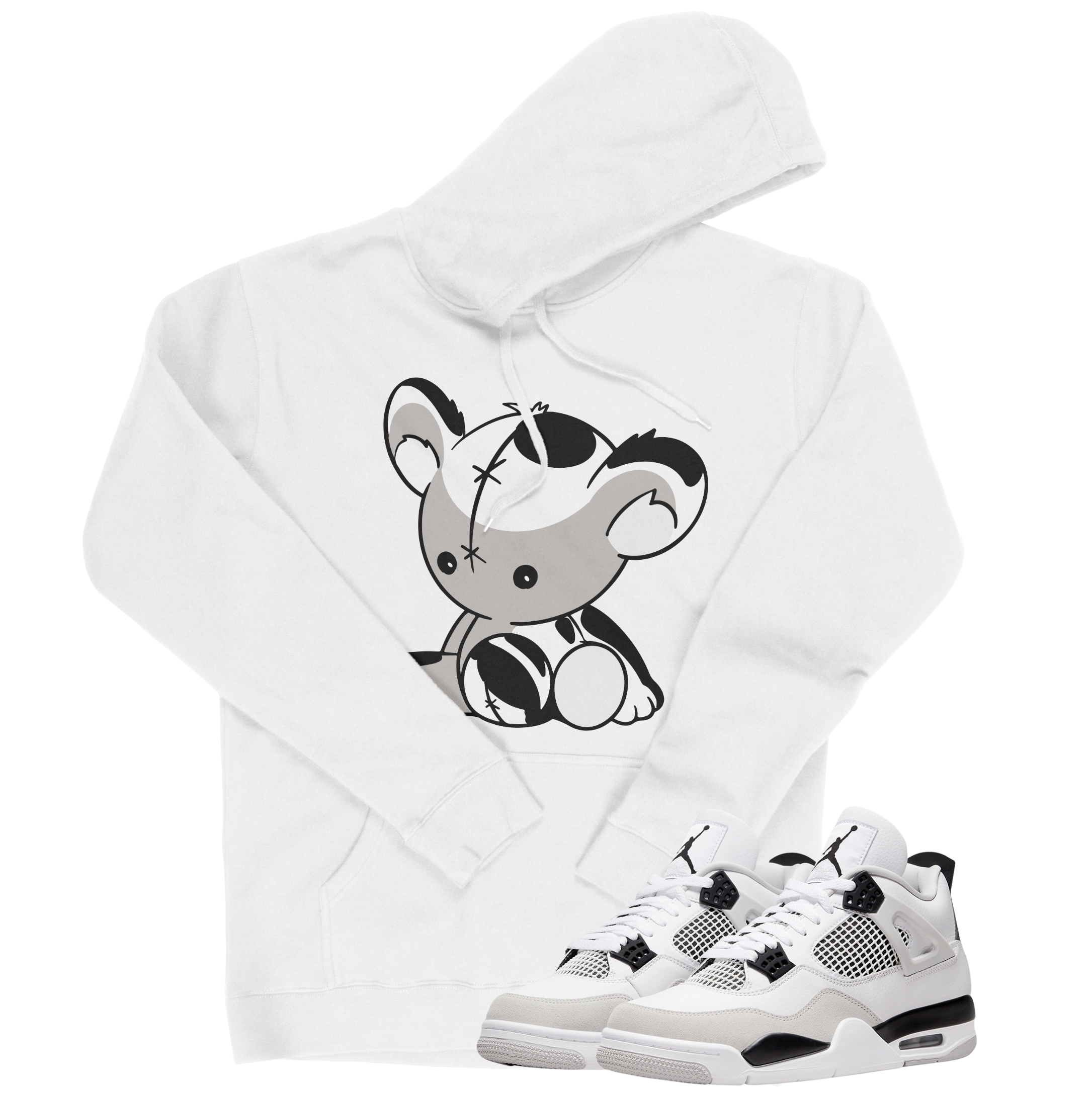 Air Jordan 4 Military Black I Bear Hoodie | Air Jordan 4 Military Black | Sneaker Match | Jordan Matching Outfits