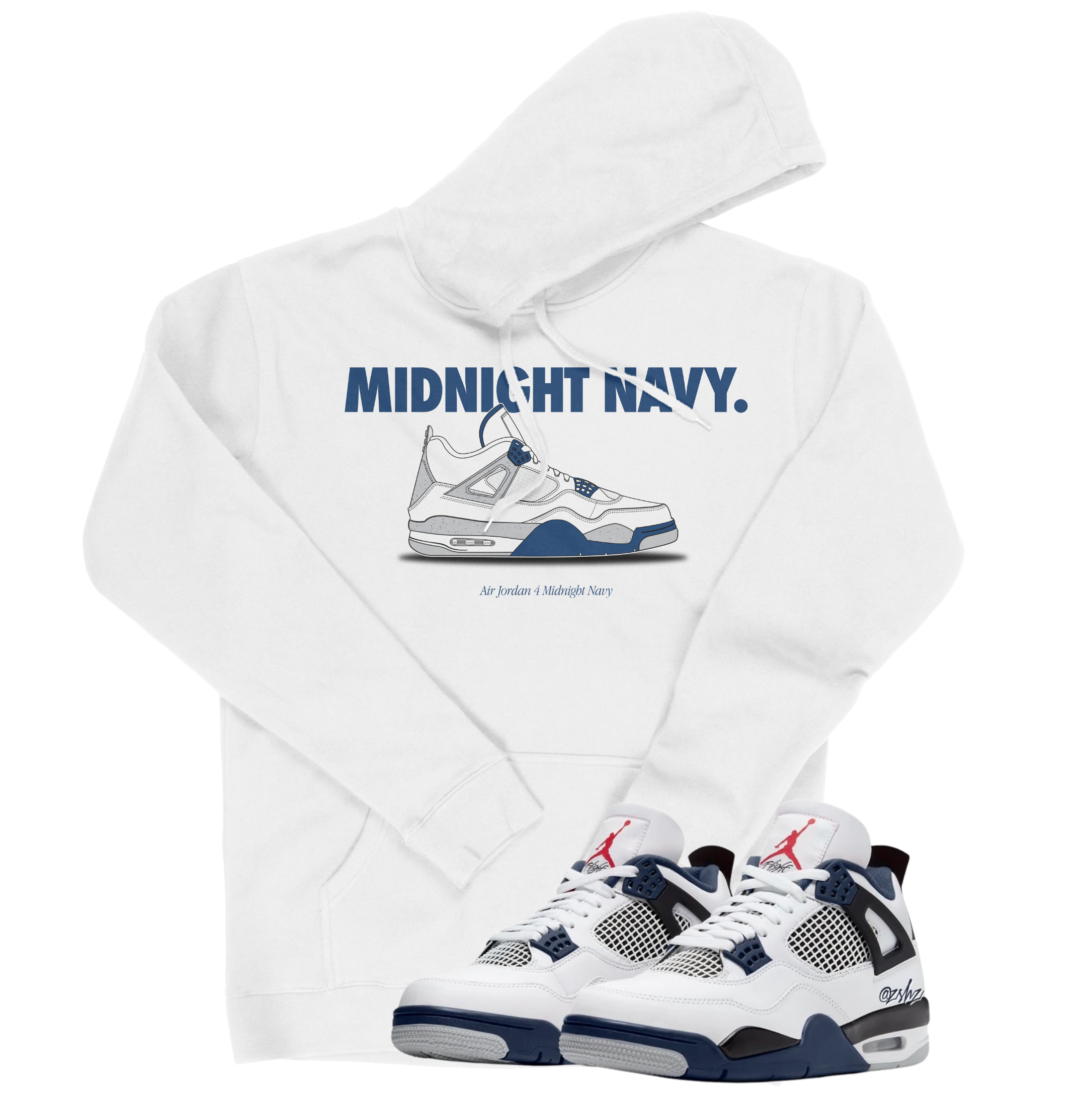 Air Jordan 4 Midnight Navy I Nickname Hoodie | Air Jordan 4 Midnight Navy | Sneaker Match | Jordan Matching Outfits