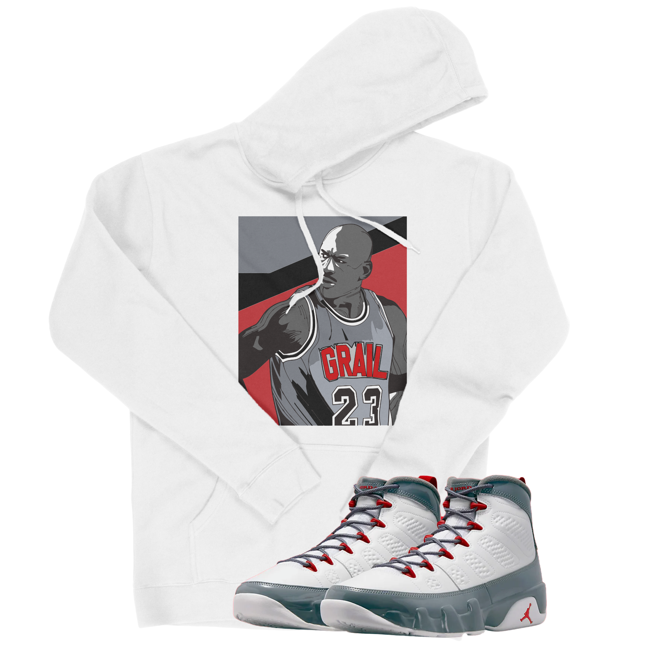 Air Jordan 9 Fire Red I The Stare Hoodie | Air Jordan 9 Fire Red | Sneaker Match | Jordan Matching Outfits