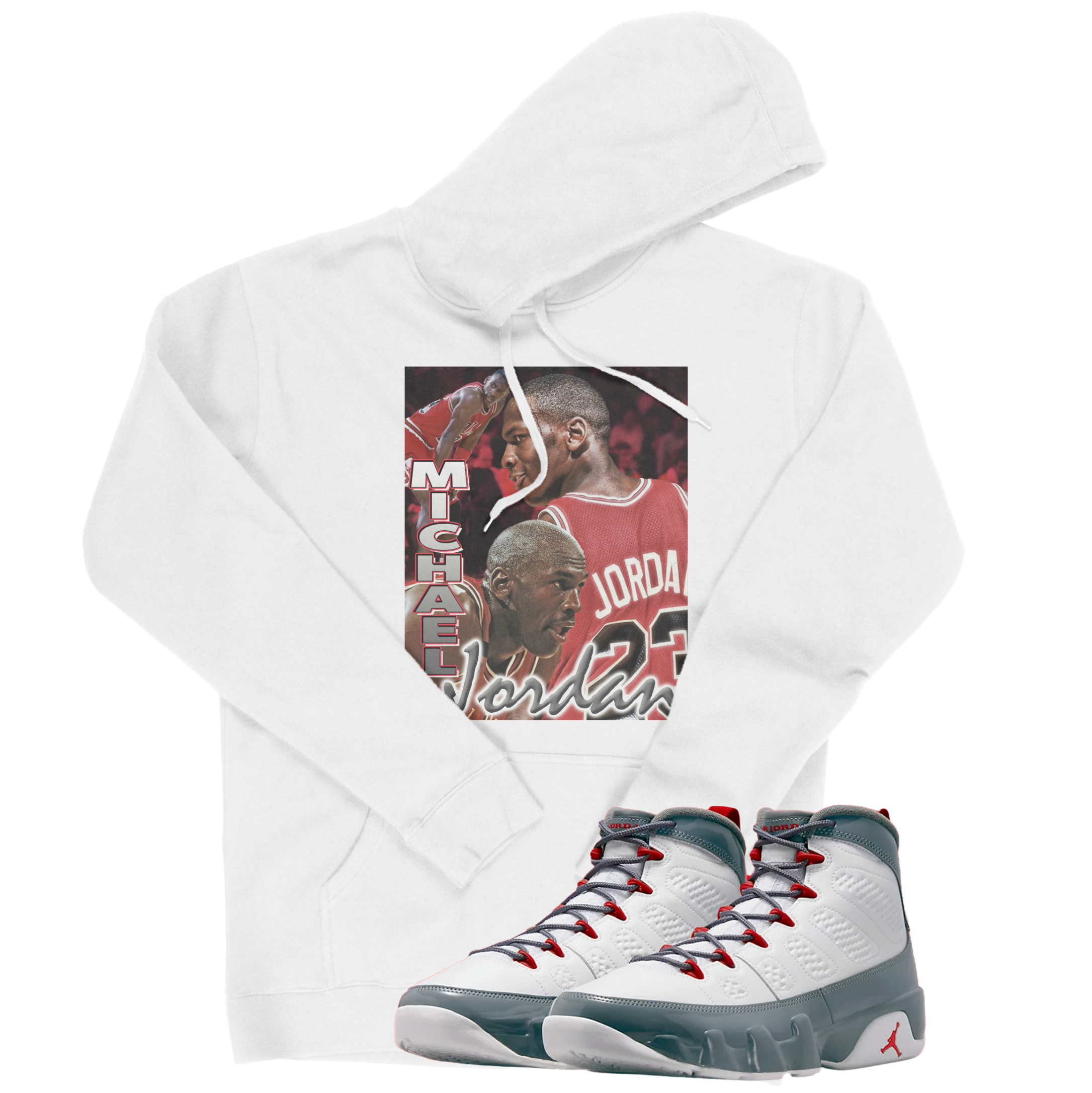 Air Jordan 9 Fire Red I MJ Tribute Hoodie | Air Jordan 9 Fire Red | Sneaker Match | Jordan Matching Outfits