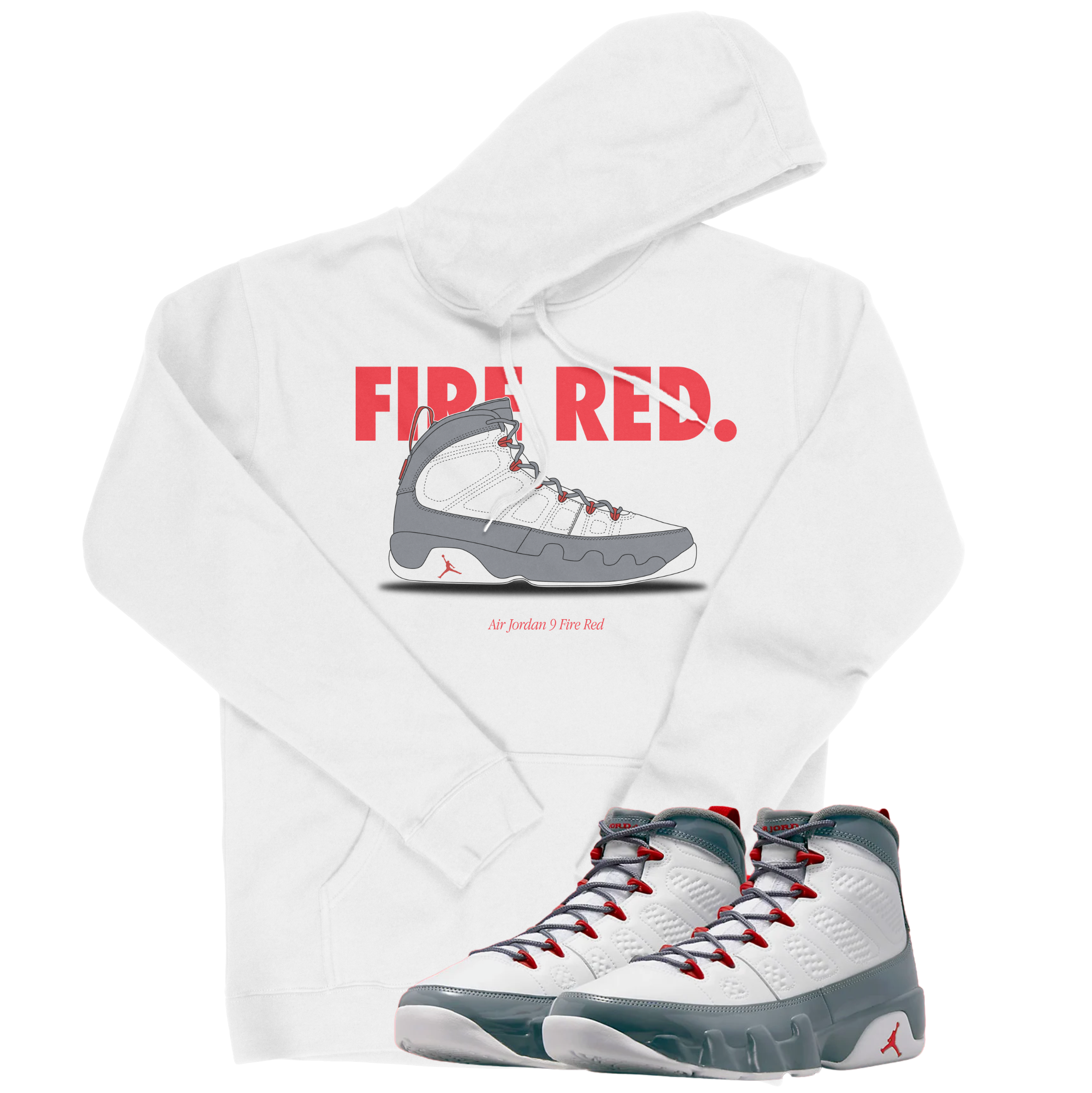 Air Jordan 9 Fire Red I Nickname Hoodie | Air Jordan 9 Fire Red | Sneaker Match | Jordan Matching Outfits