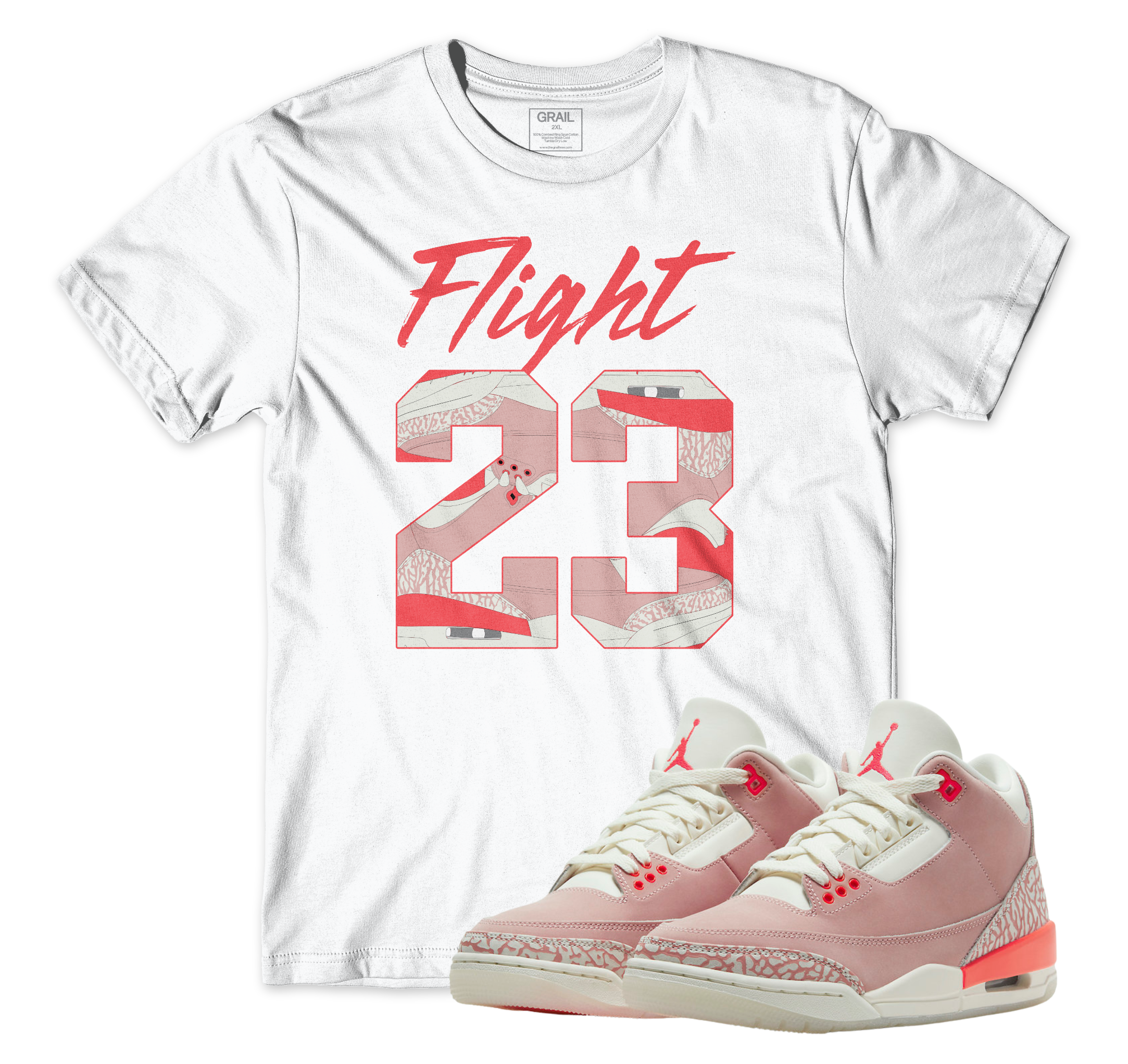 Air jordan 3 Rust Pink I Flight 23 Tee | Air Jordan 3 | Sneaker Match | Jordan Matching Outfits