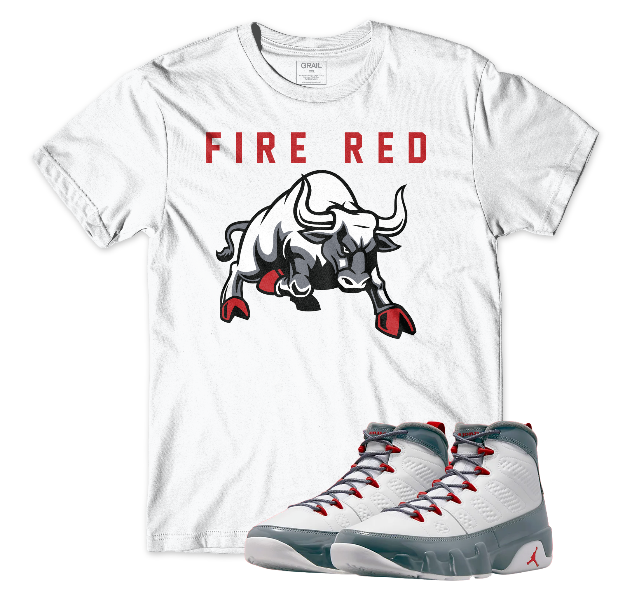 Air Jordan 9 Fire Red I Raging Bull T-Shirt | Air Jordan 9 Fire Red | Sneaker Match | Jordan Matching Outfits