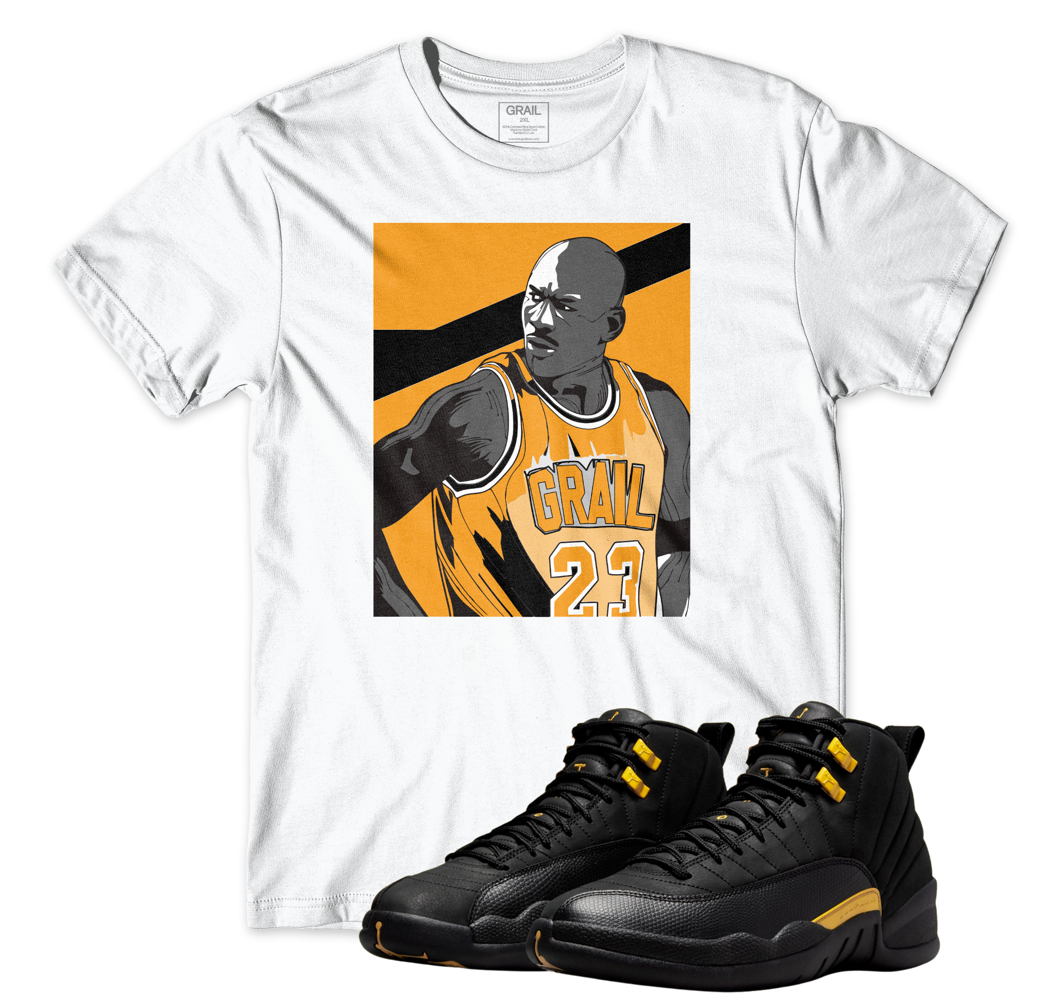 Air Jordan 12 Black Taxi I The Stare T-Shirt | Air Jordan 12 Black Taxi | Sneaker Match | Jordan Matching Outfits